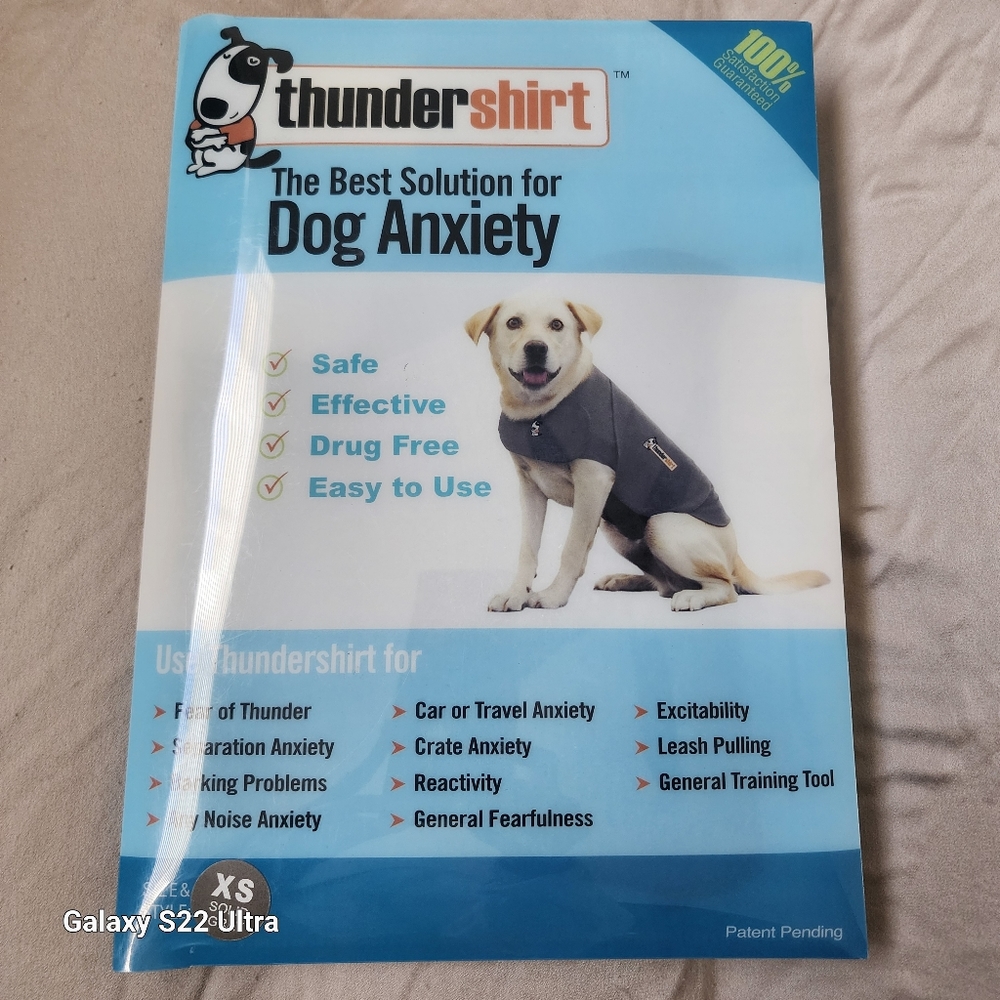 Thundershirt for your Fur baby/ Dog size xs solid gray
